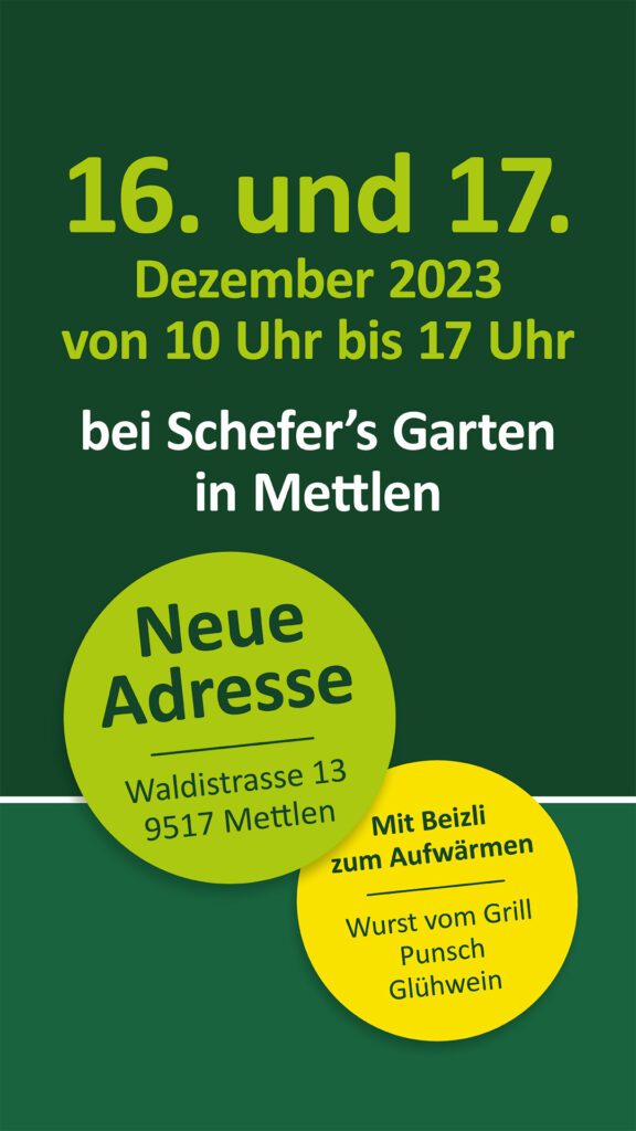Christbaumverkauf Mettlen Thurgau 2023
