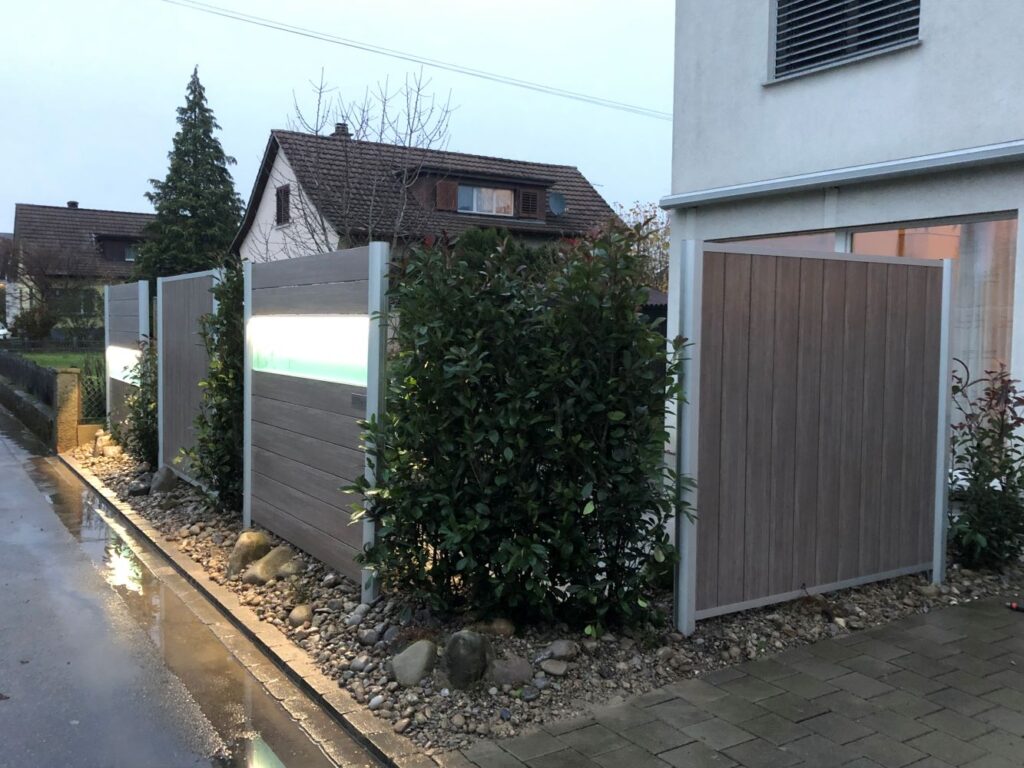 Schefers Garten Firmensitz Mettlen Ostschweiz Sichtschutz