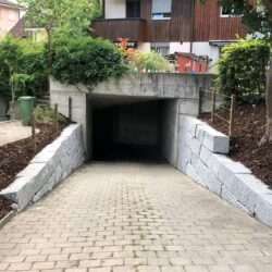 Schefers Garten Gartenbau Mettlen Ostschweiz Tiefgarage Mauer