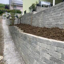 Schefers Garten Neuanlage Stützmauer